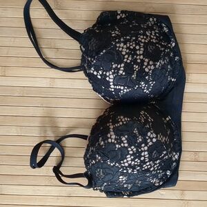 Victoria's Secret Black Lace Bra, Very Sexy Multi Way Multi Position Bra, 34DD